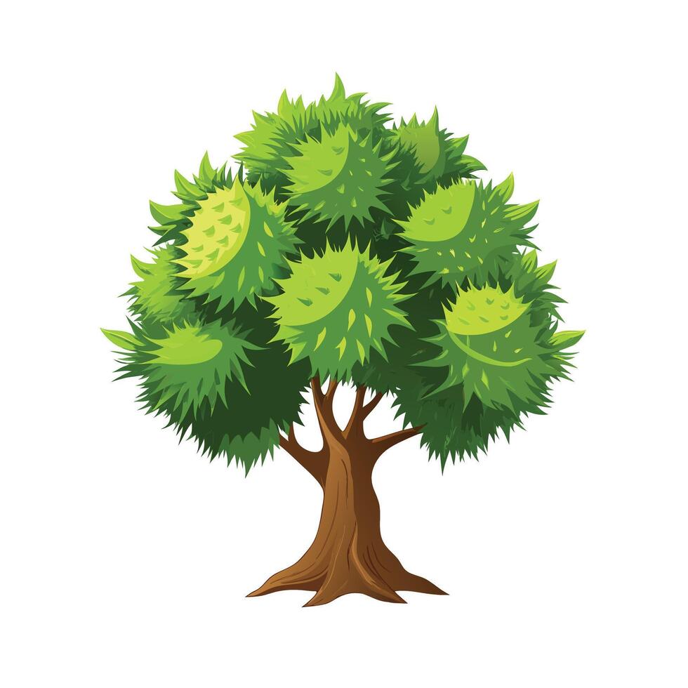 Beautiful Single Big Tree Illustration vector