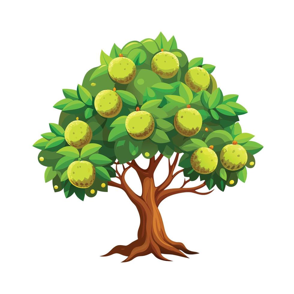 Beautiful Single Big Tree Illustration vector