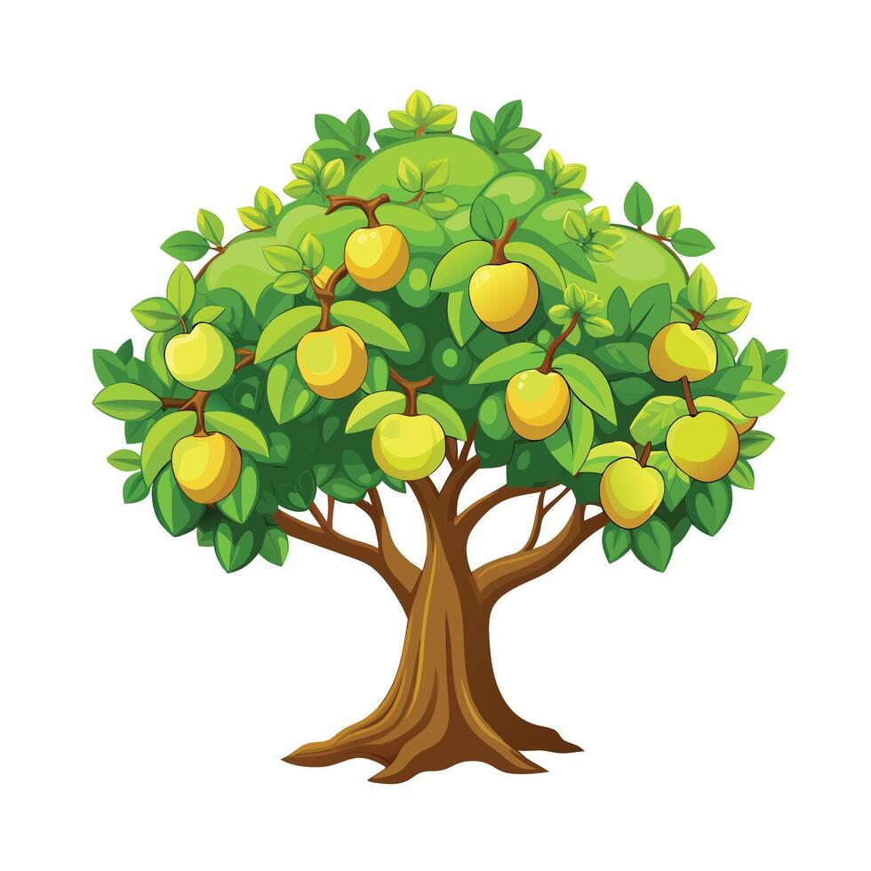 Beautiful Single Big Tree Illustration vector
