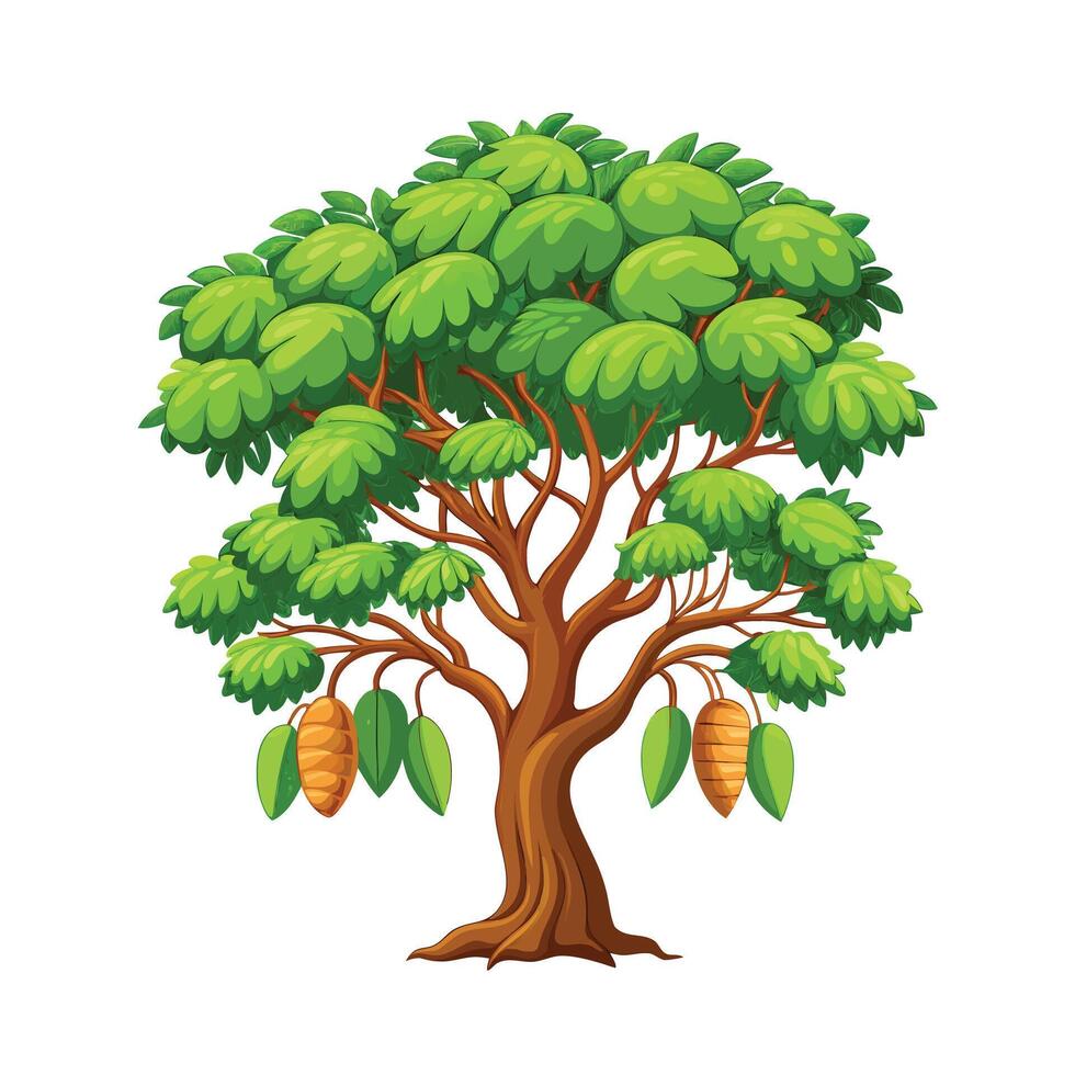 Beautiful Single Big Tree Illustration vector