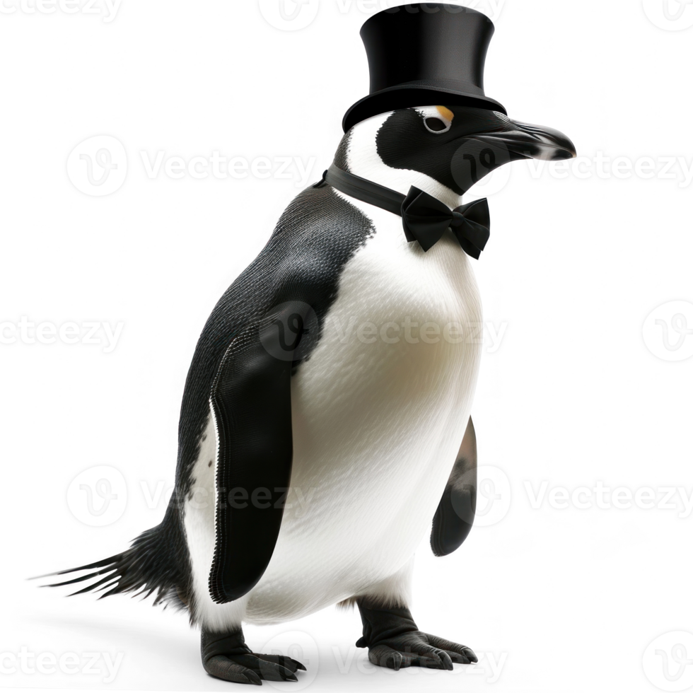 penguin in top hat and bow tie png