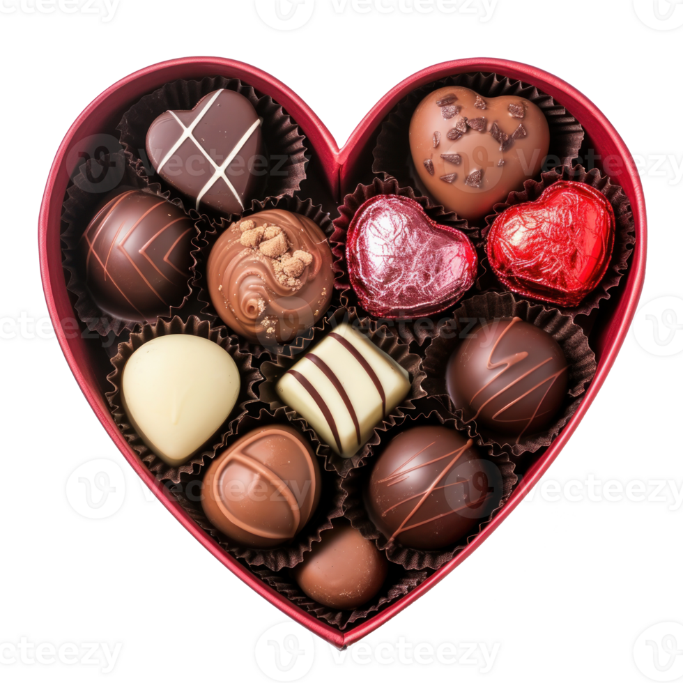 valentine's day chocolates in heart shape png