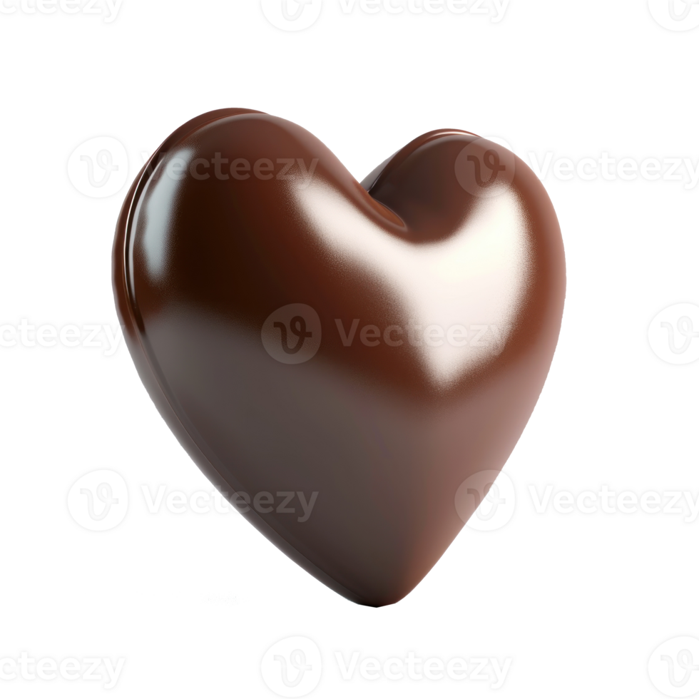 a chocolate heart on a transparent background png