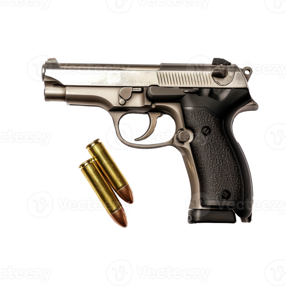 a gun and bullet on a transparent background png