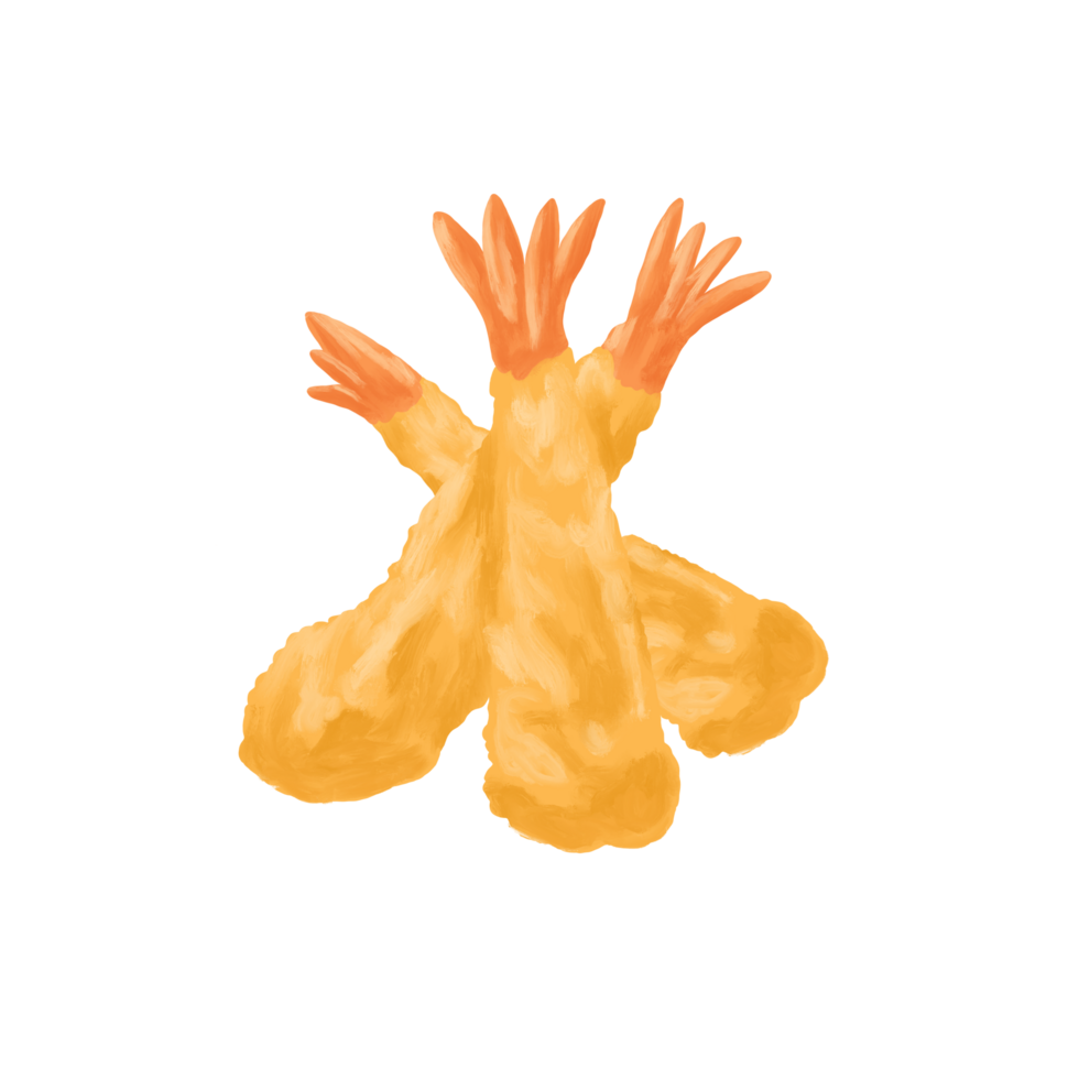 Ebi furai menu illustration png
