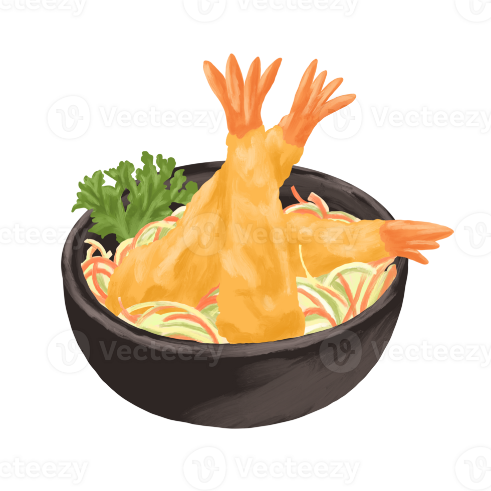 Ebi furai menu illustration png