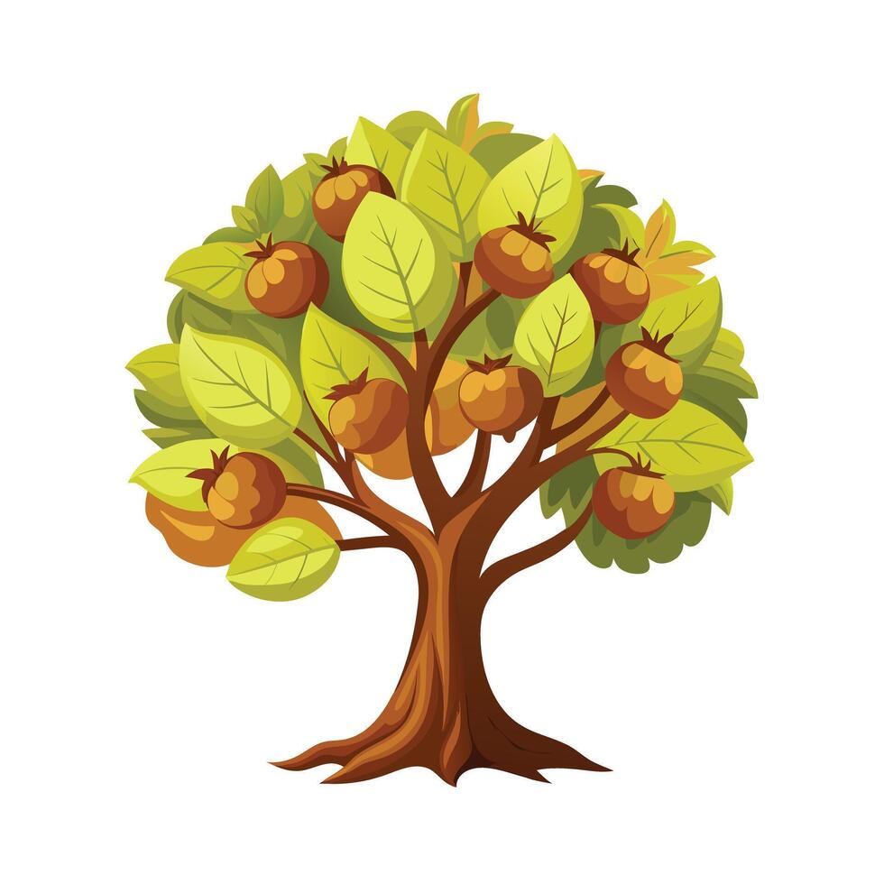 Beautiful Single Big Tree Illustration vector
