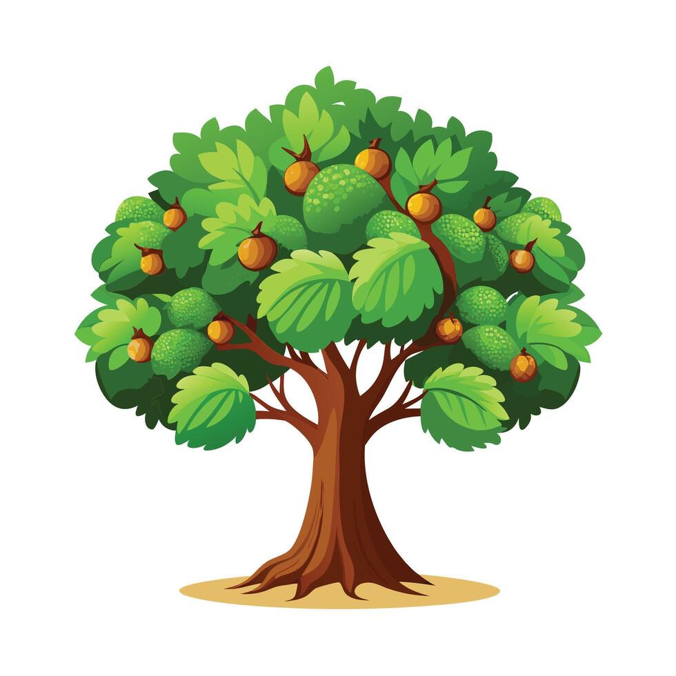 Beautiful Single Big Tree Illustration vector