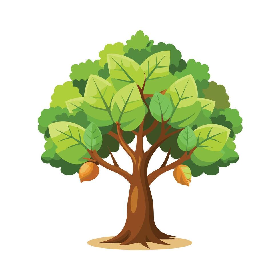 Beautiful Single Big Tree Illustration vector