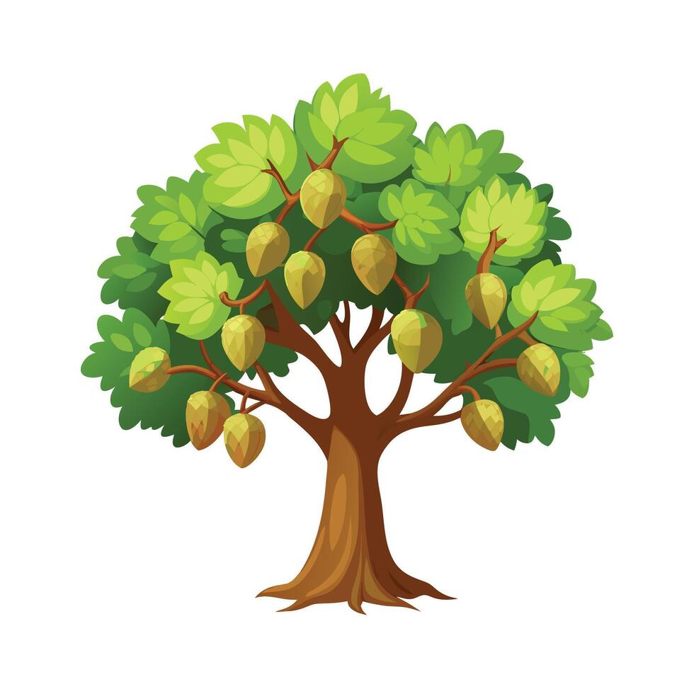 Beautiful Single Big Tree Illustration vector