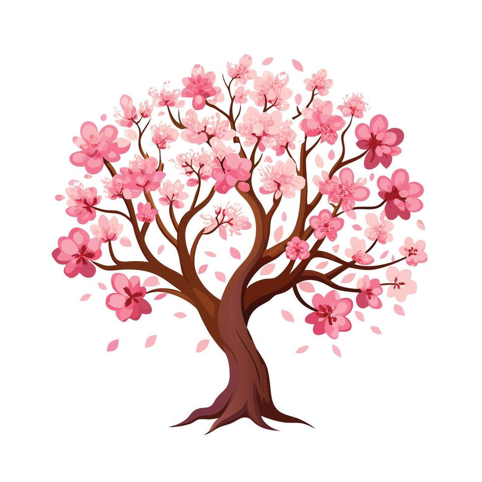 Beautiful Single Big Tree Illustration vector