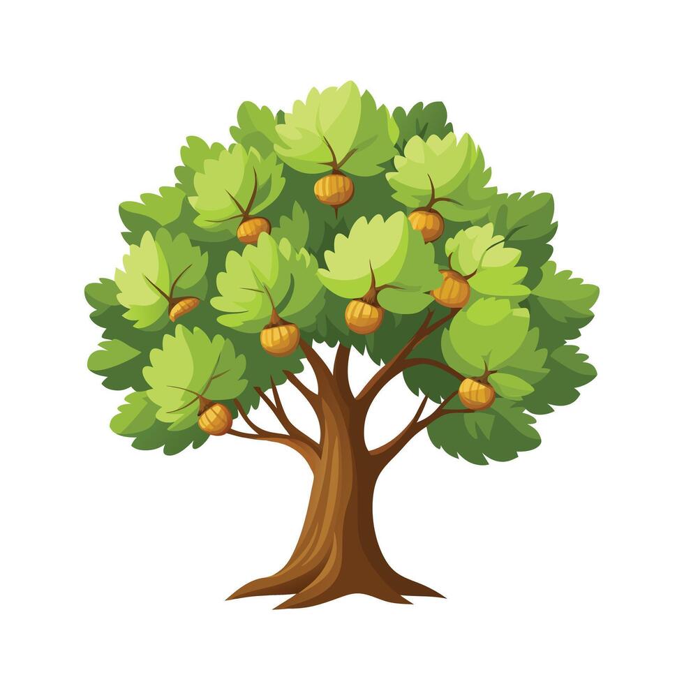 Beautiful Single Big Tree Illustration vector