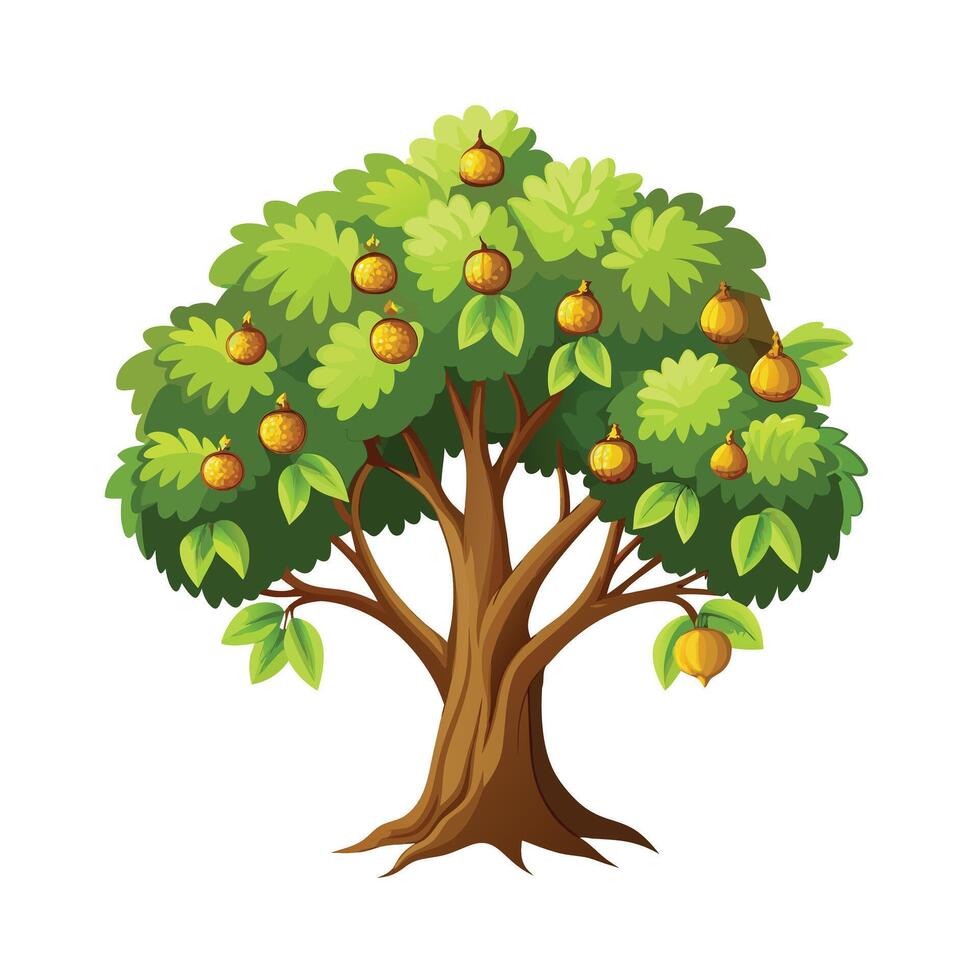 Beautiful Single Big Tree Illustration vector