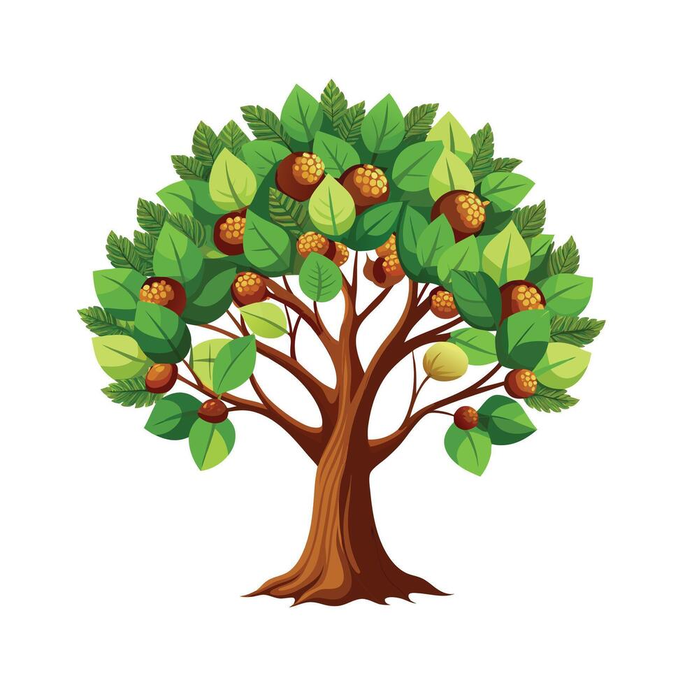 Beautiful Single Big Tree Illustration vector