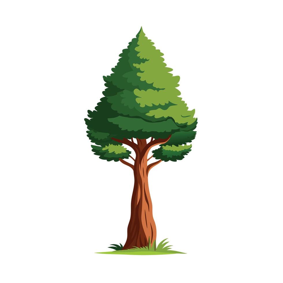Beautiful Single Big Tree Illustration vector