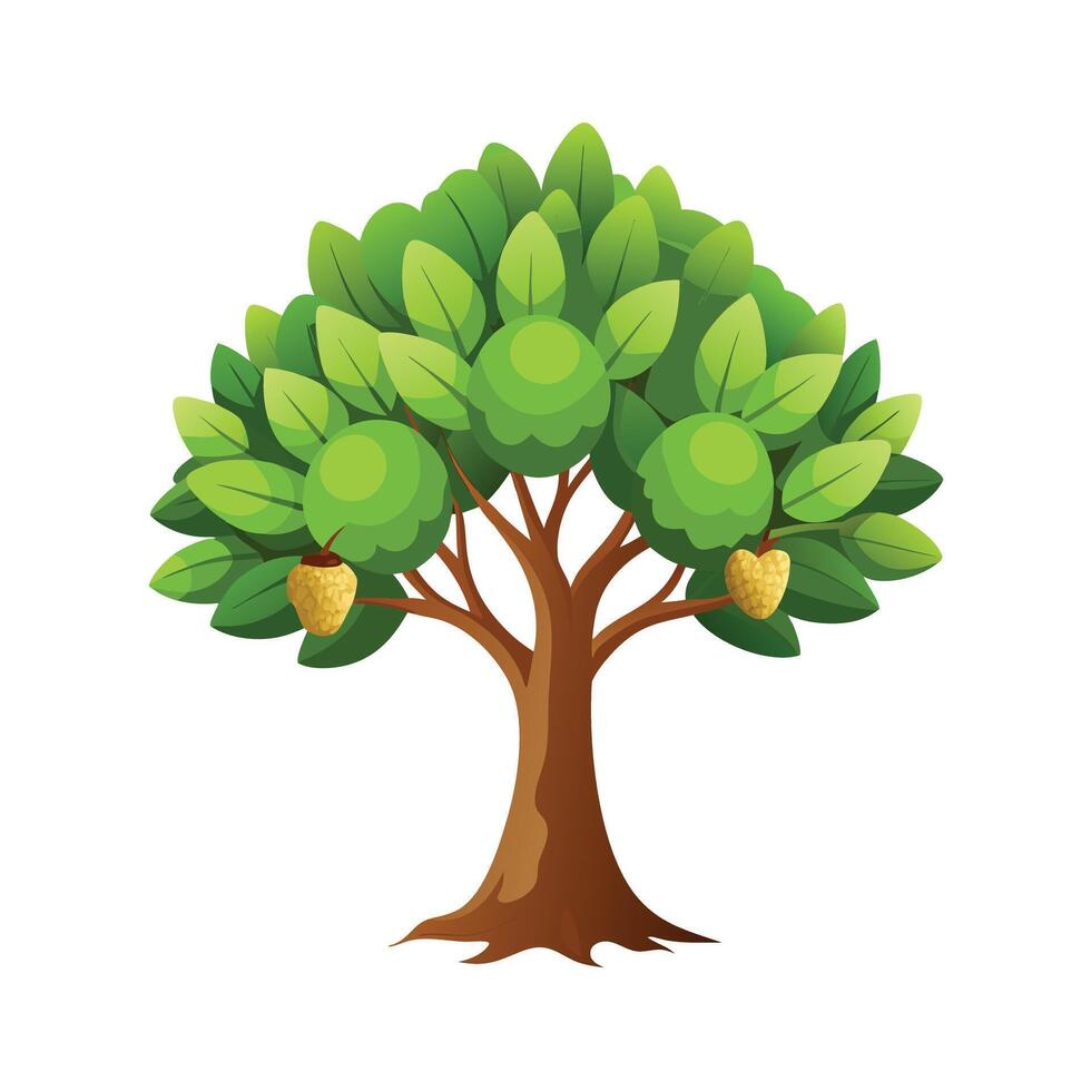 Beautiful Single Big Tree Illustration vector
