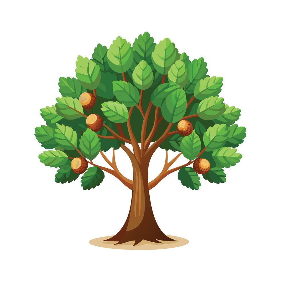 Beautiful Single Big Tree Illustration vector