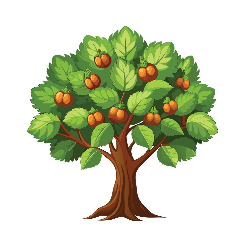 Beautiful Single Big Tree Illustration vector