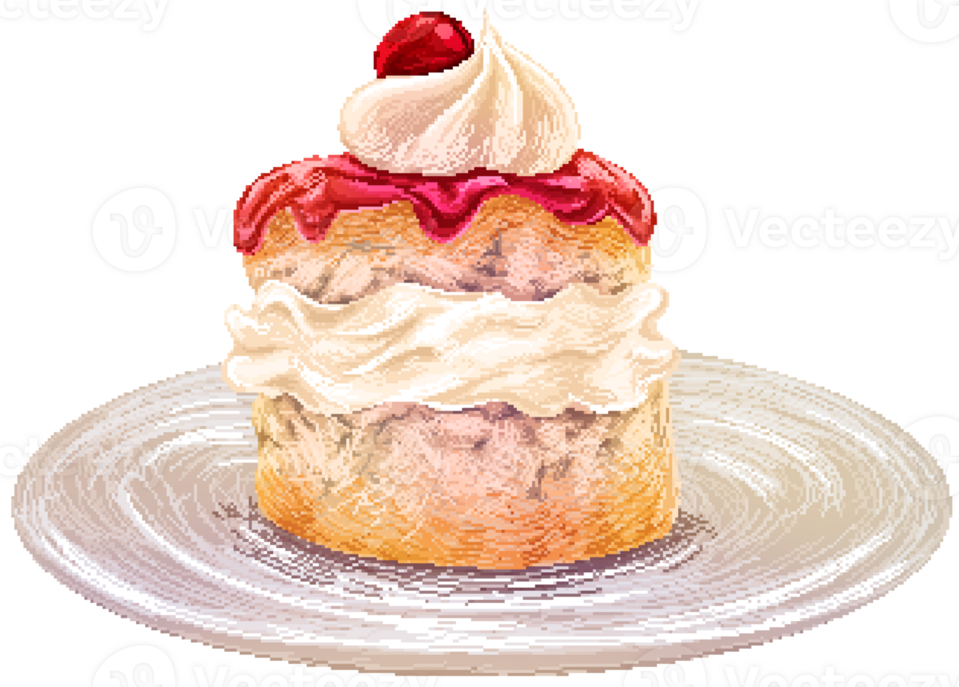 Scone in pixel art style png