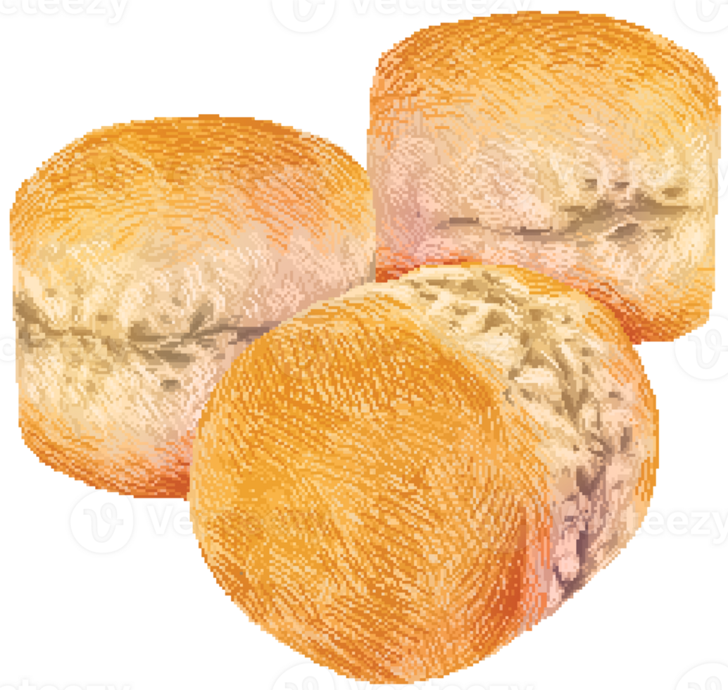 Scone in pixel art style png