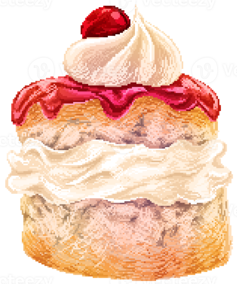 Scone in pixel art style png