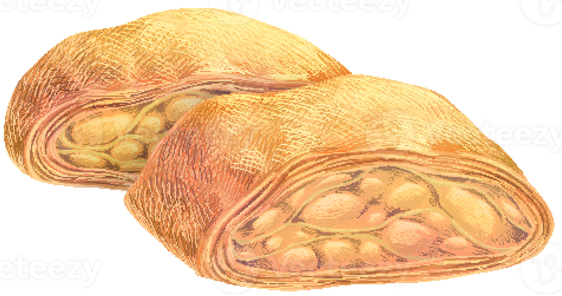 Strudel in pixel art style png