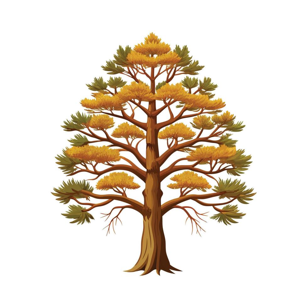 Beautiful Single Big Tree Illustration vector