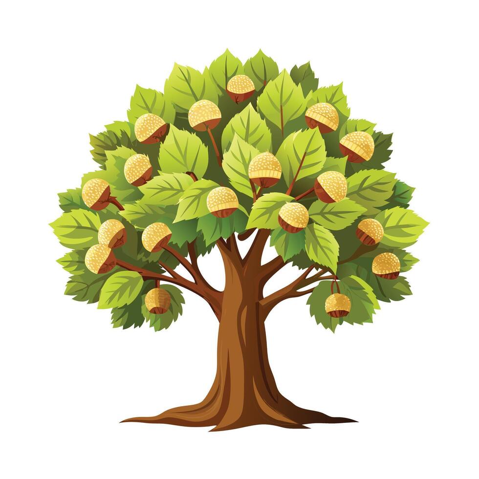 Beautiful Single Big Tree Illustration vector