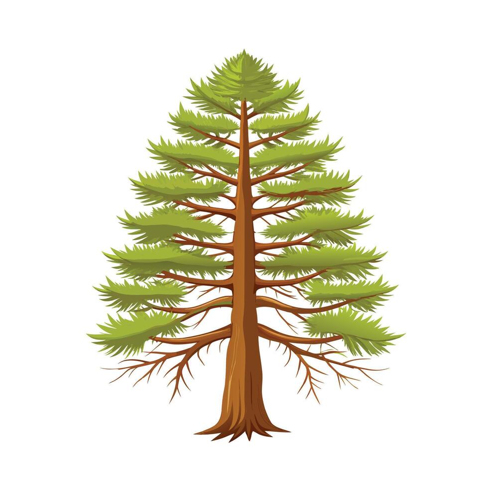 Beautiful Single Big Tree Illustration vector