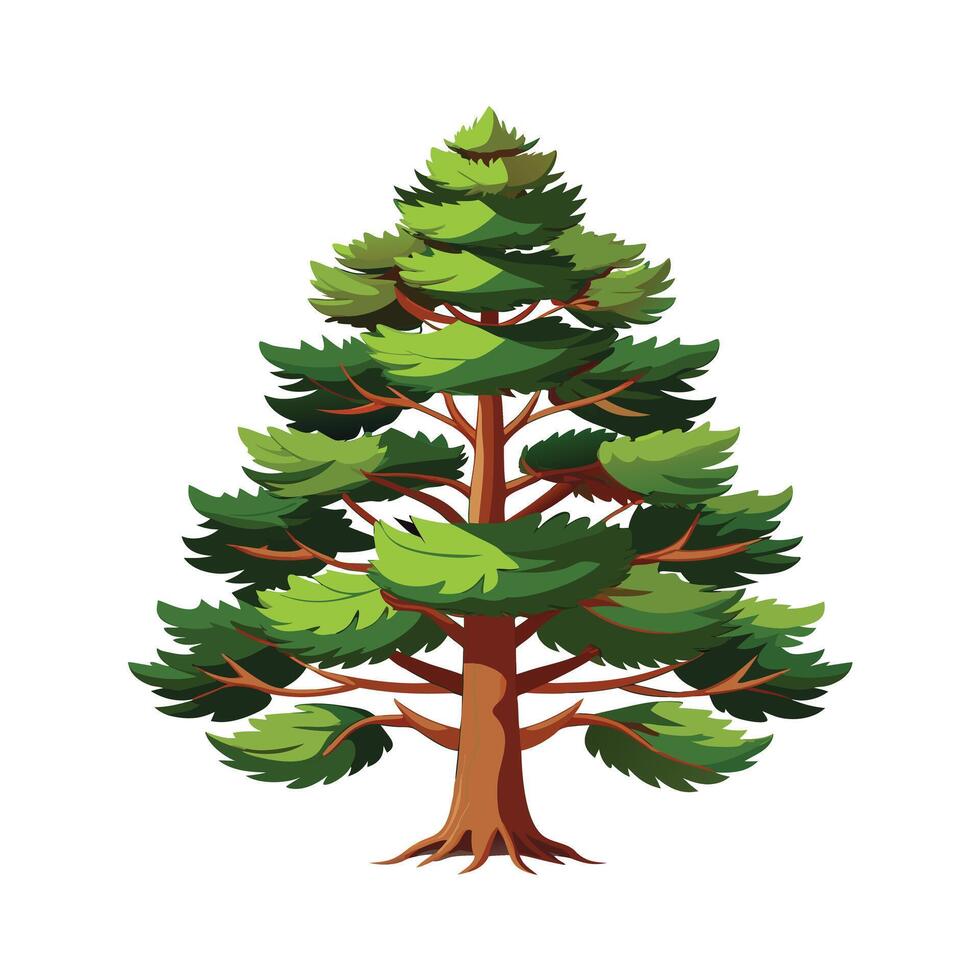 Beautiful Single Big Tree Illustration vector