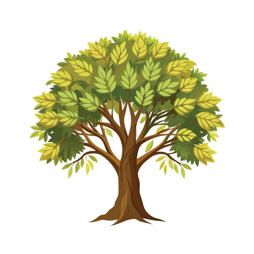 Beautiful Single Big Tree Illustration vector