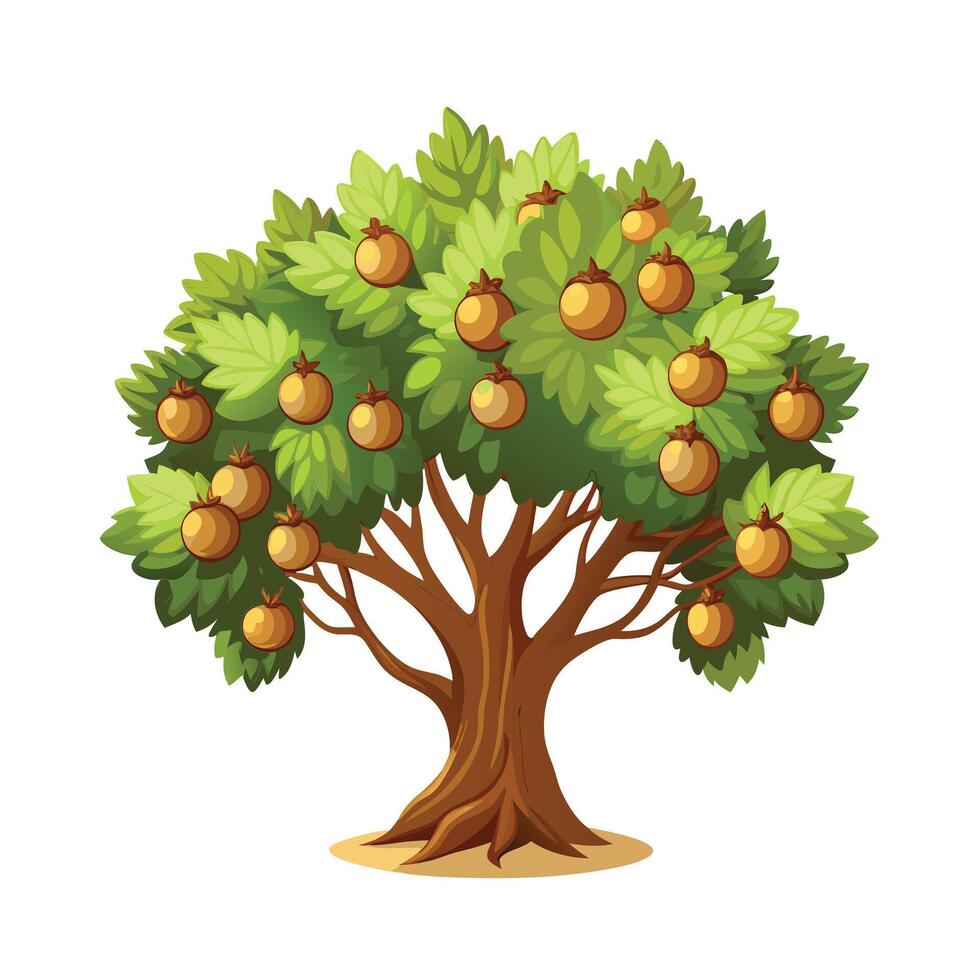 Beautiful Single Big Tree Illustration vector