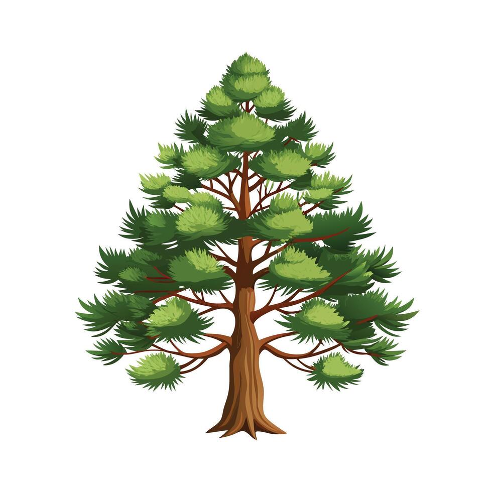 Beautiful Single Big Tree Illustration vector