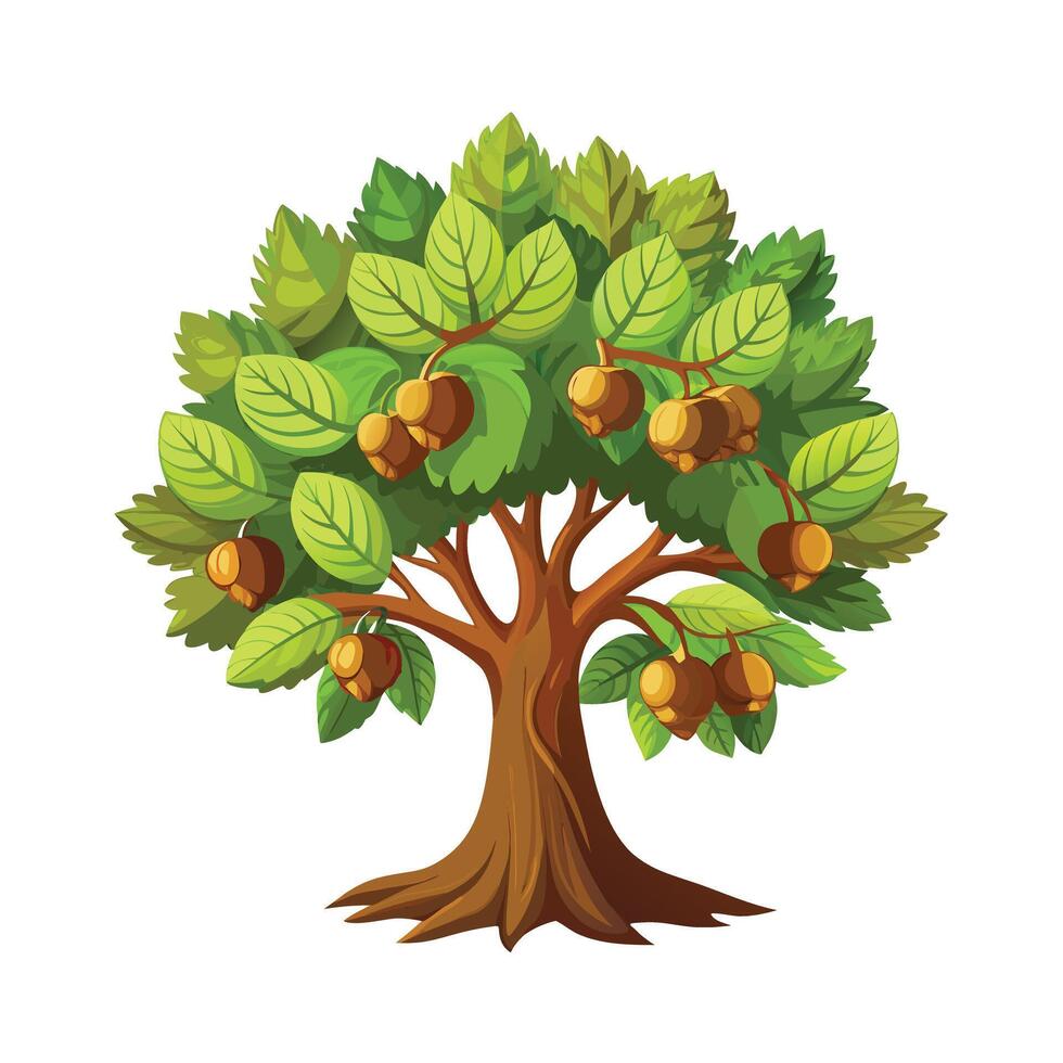 Beautiful Single Big Tree Illustration vector