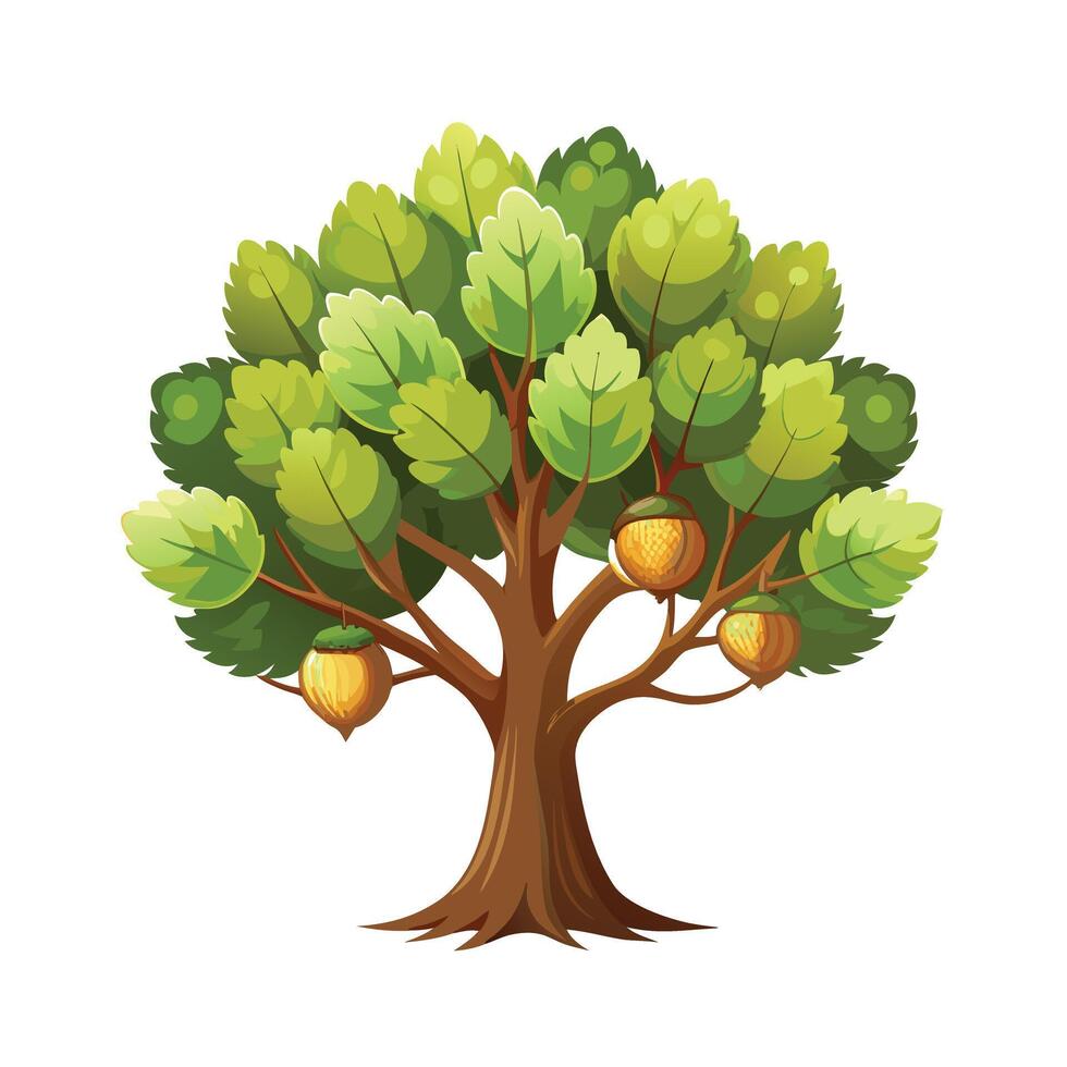 Beautiful Single Big Tree Illustration vector