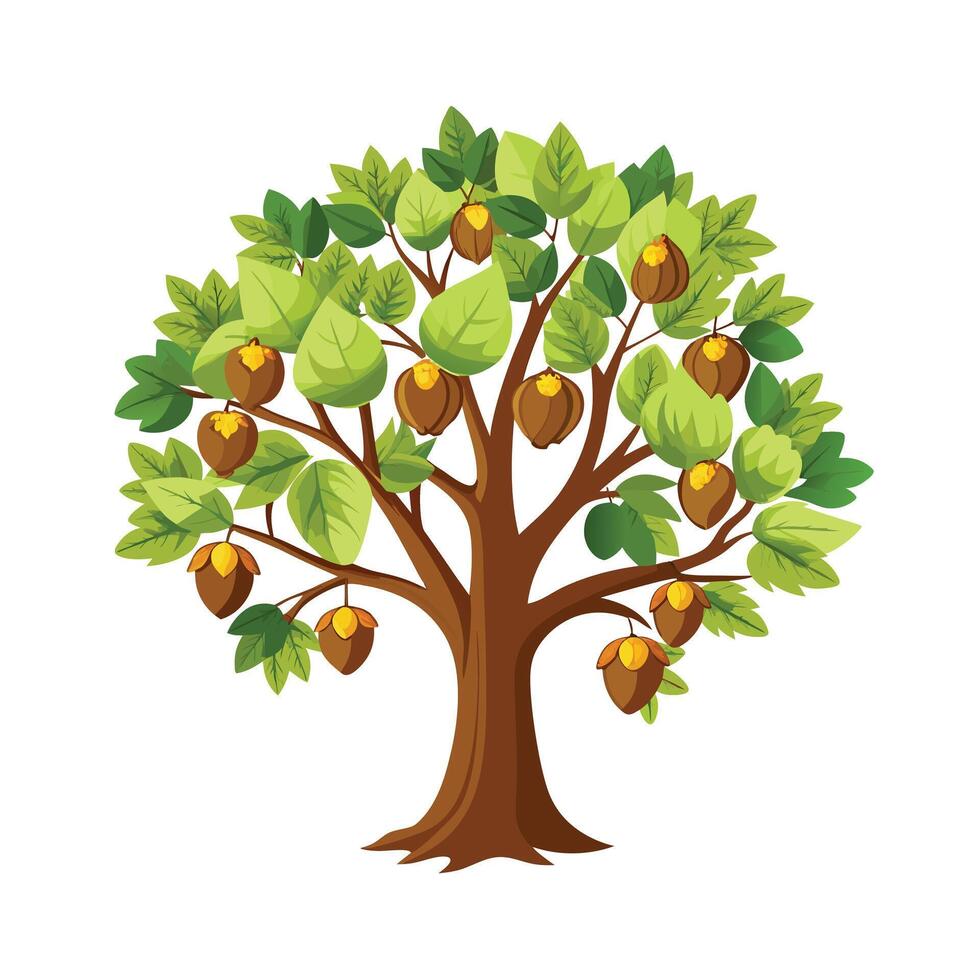 Beautiful Single Big Tree Illustration vector