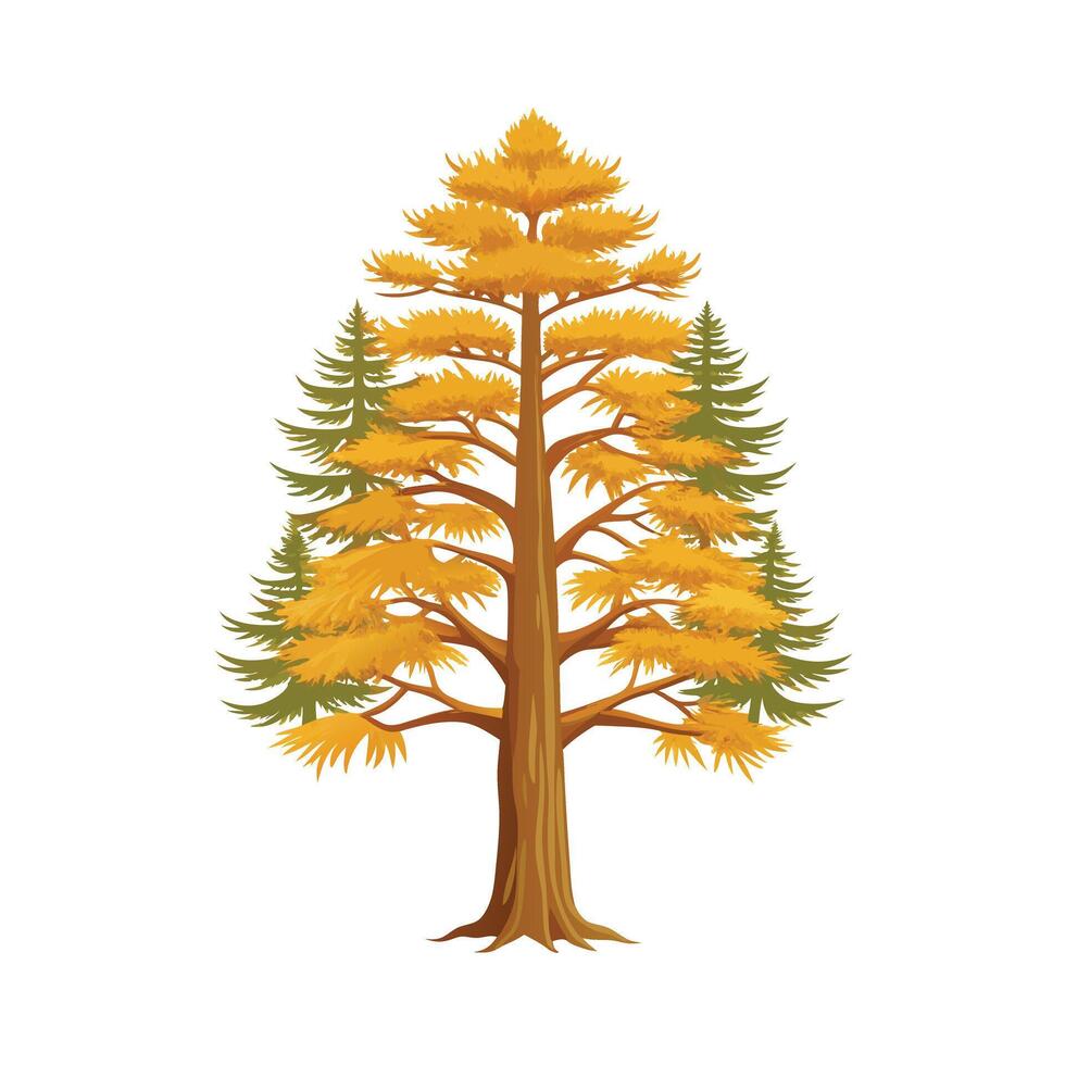 Beautiful Single Big Tree Illustration vector