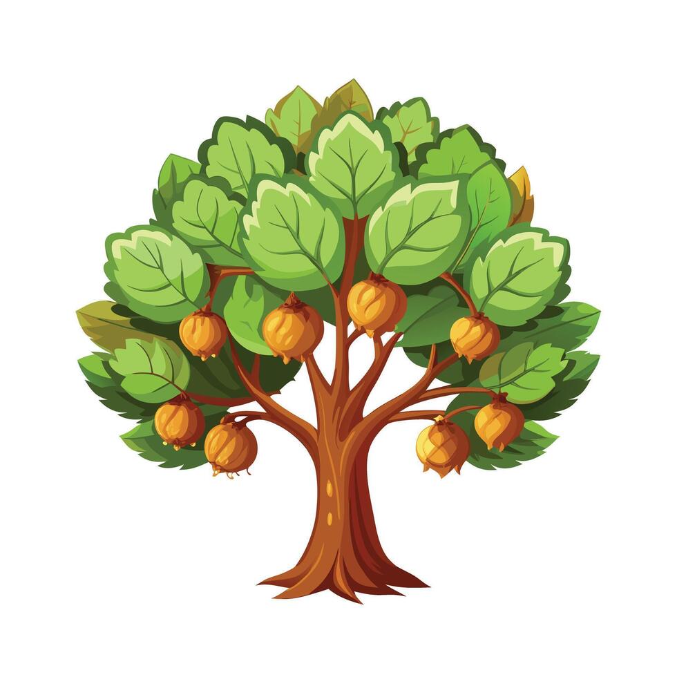Beautiful Single Big Tree Illustration vector