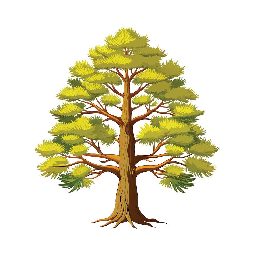 Beautiful Single Big Tree Illustration vector