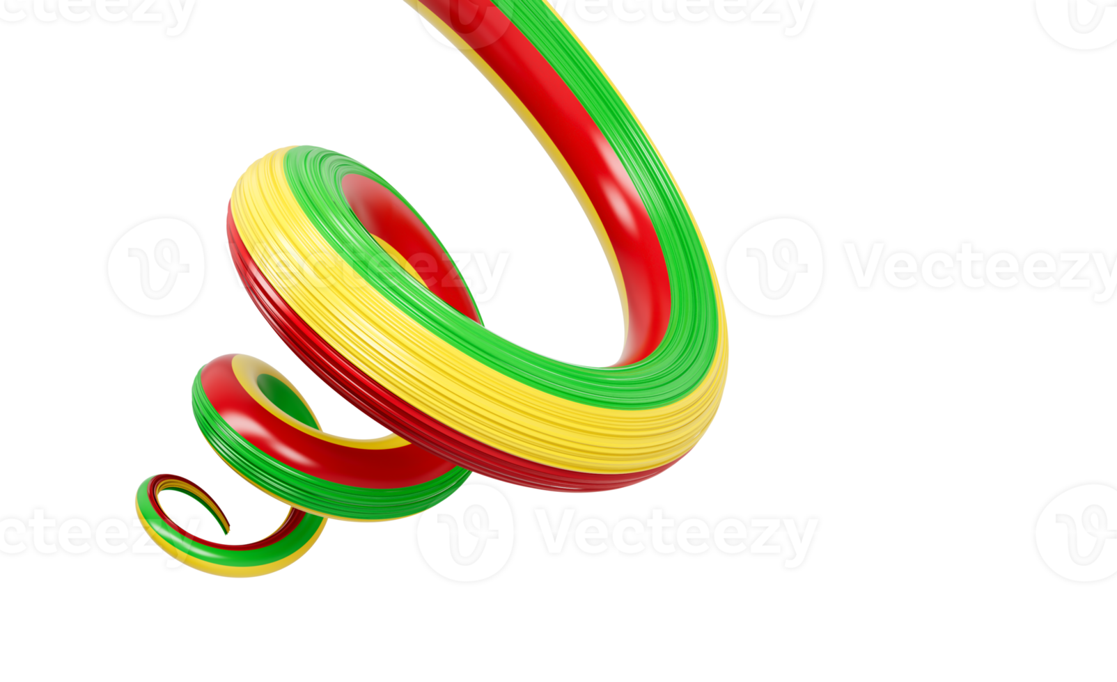 3d Flag Of Mali 3d Shiny Waving Twisted Ribbon Flag 3d Illustration png