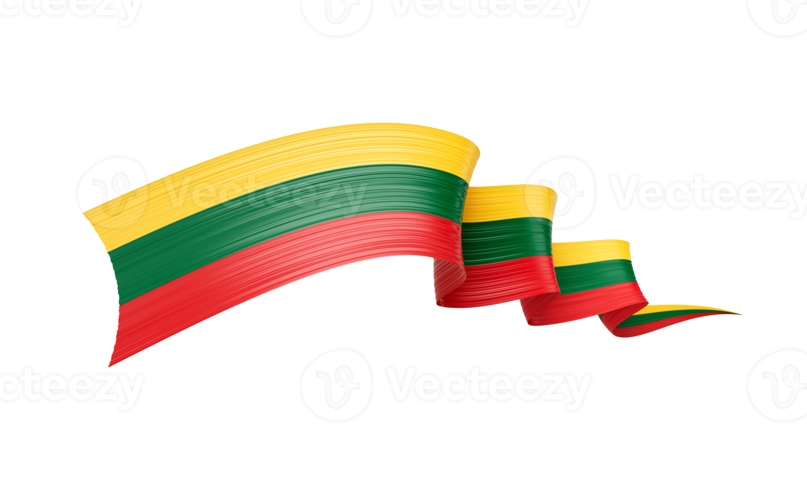 3d Flag Of Lithuania 3d Shiny Waving Twisted Ribbon Flag 3d Illustration png