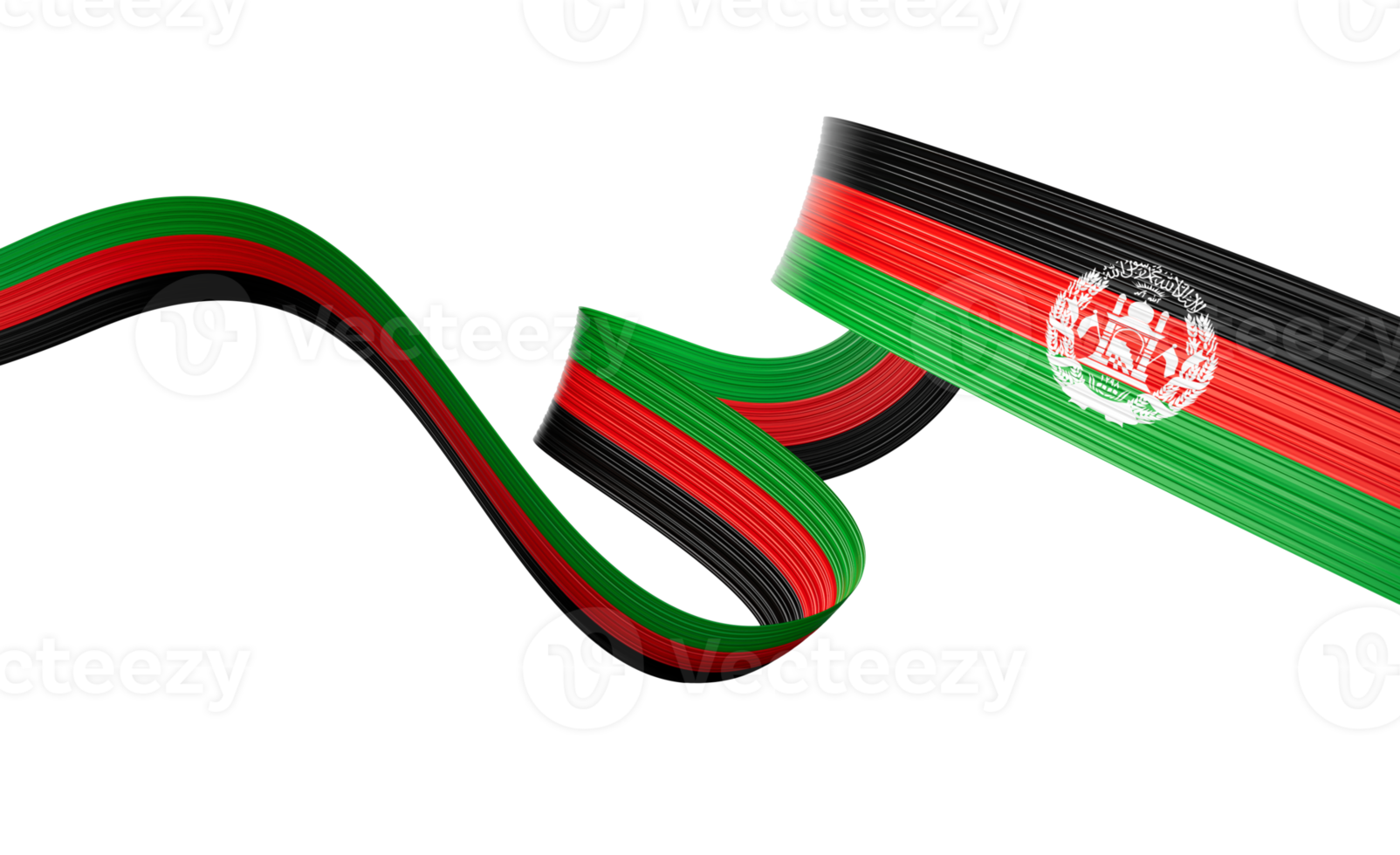 3d Flag Of Afghanistan 3d Wavy Shiny Afghanistan Ribbon 3d Illustration png