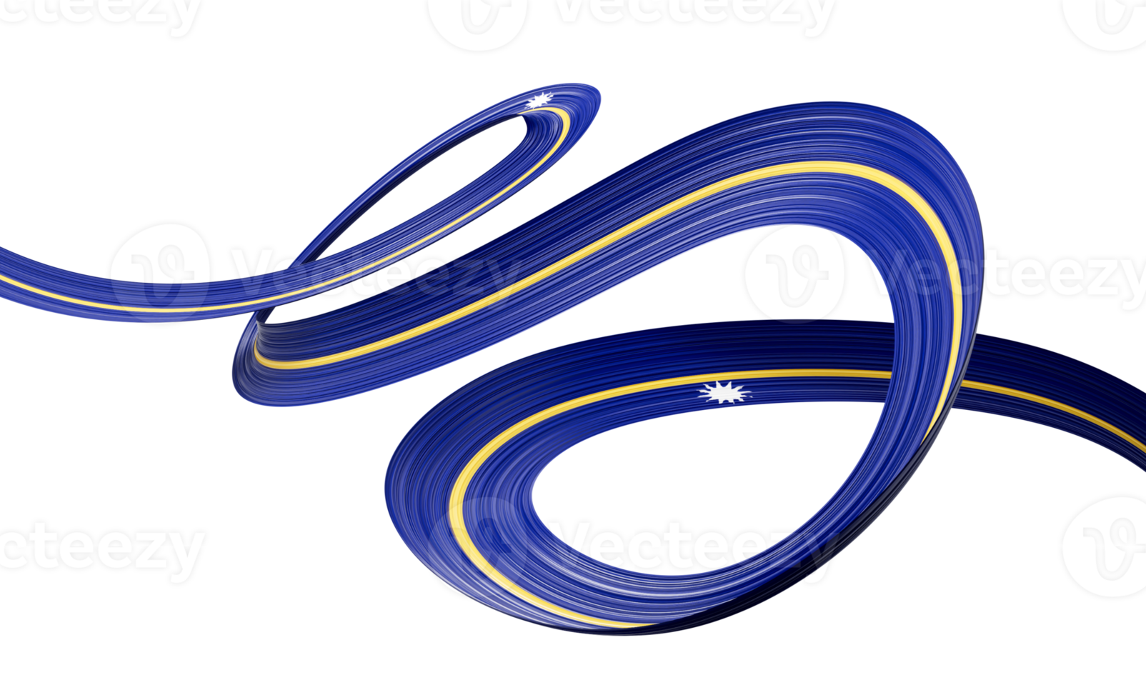3d Flag Of Nauru 3d Shiny Waving Nauru Ribbon Flag 3d Illustration png
