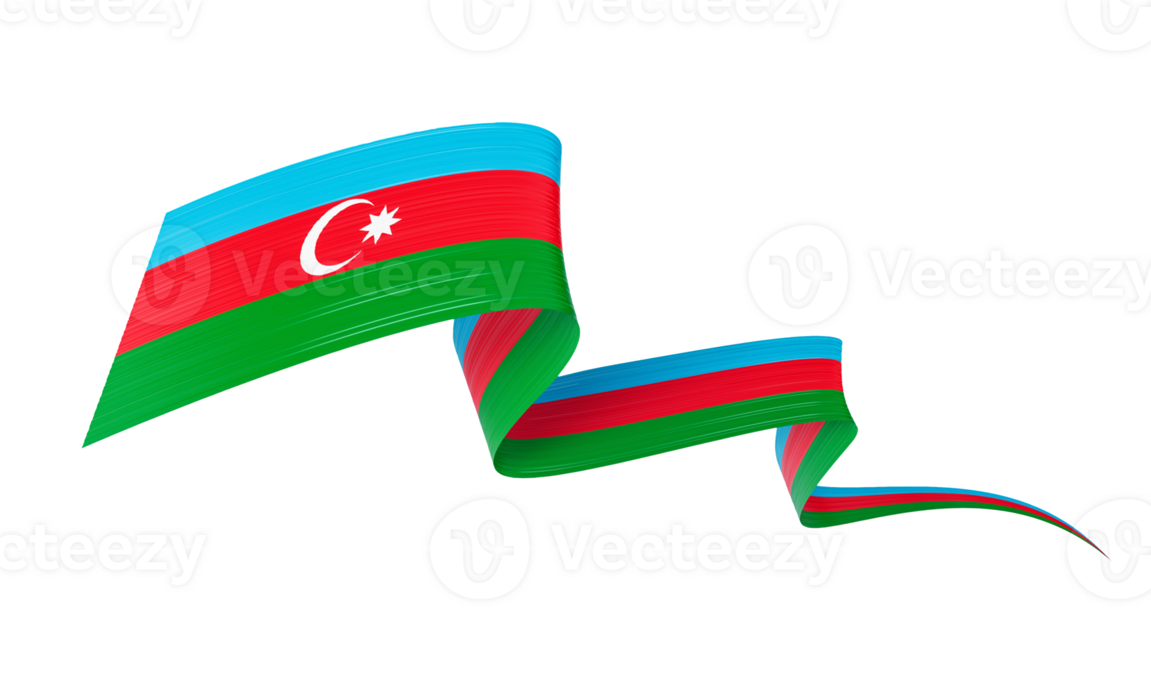 3d Flag Of Azerbaijan, 3d Wavy Shiny Azerbaijan Ribbon, 3d illustration png