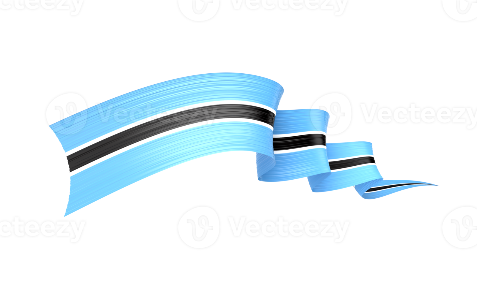 3d Flag Of Botswana 3d Shiny Waving Botswana Ribbon Flag 3d Illustration png
