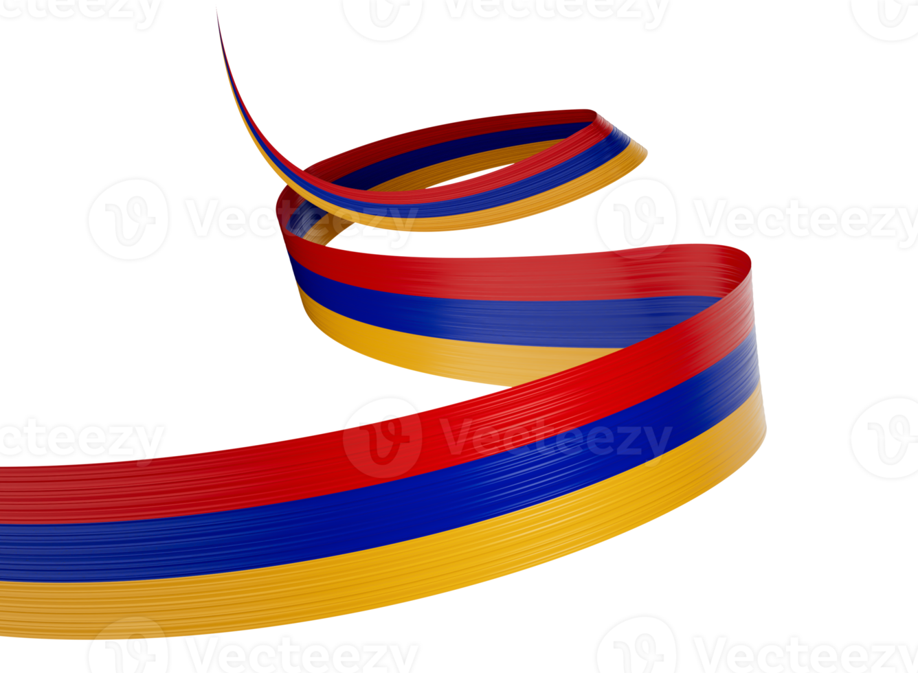 3d Flag Of Armenia 3d Shiny Waving Ribbon Flag 3d Illustration png