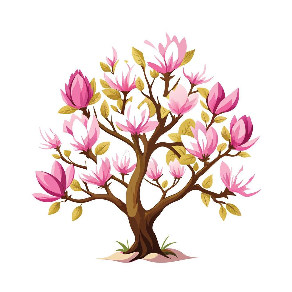 Beautiful Single Big Tree Illustration vector