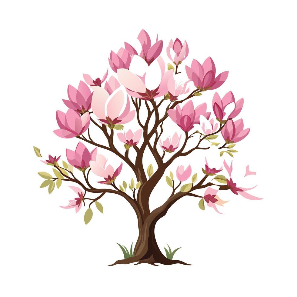 Beautiful Single Big Tree Illustration vector