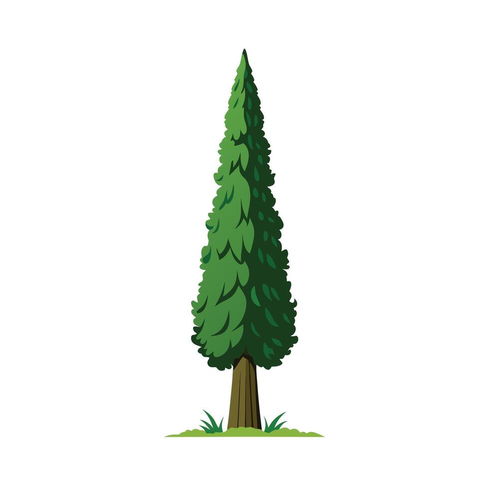Beautiful Single Big Tree Illustration vector