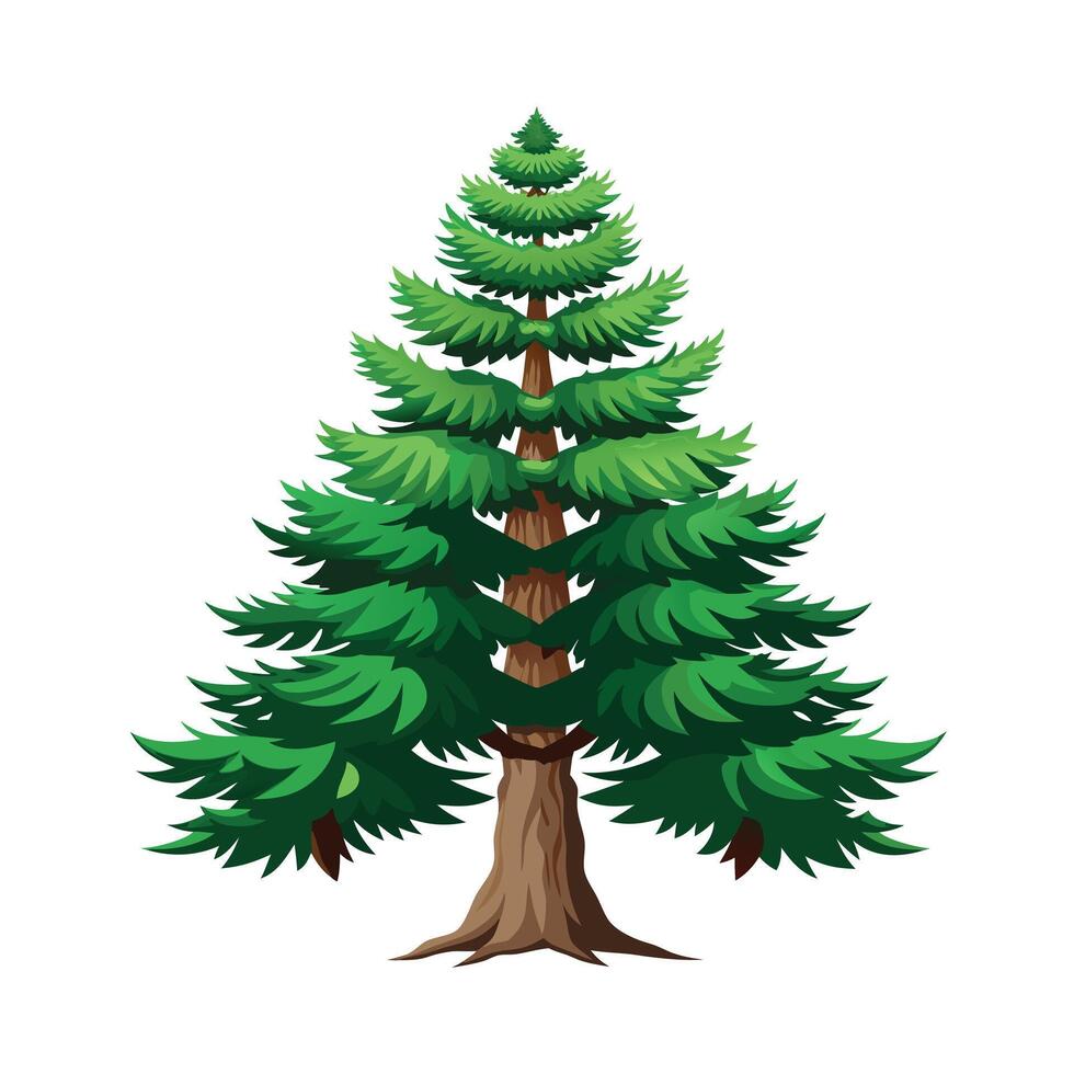 Beautiful Single Big Tree Illustration vector